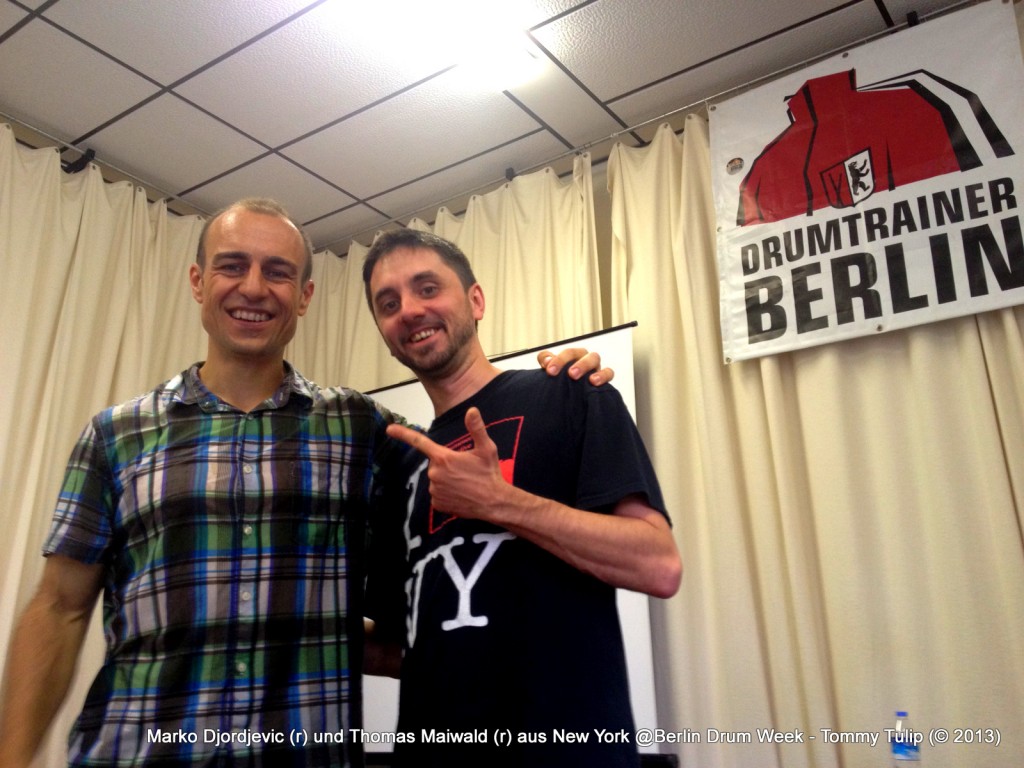 Marko Djordjevic (r) und Thomas Maiwald (r) aus New York @Berlin Drum Week