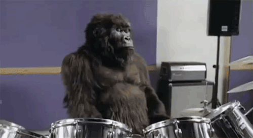 Phil Collins Gorilla Drums, Schlagzeug (gif)