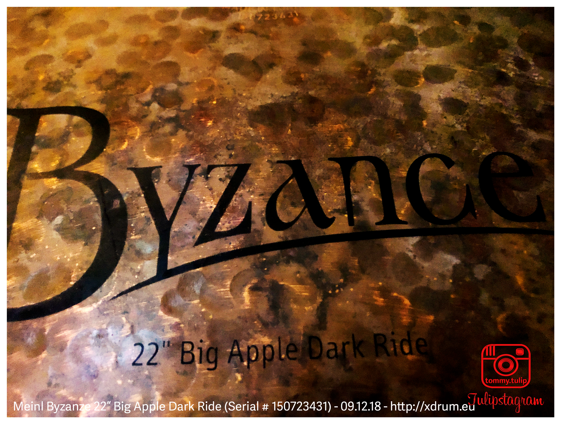 Meinl Byzance Big Apple Dark Ride 22" (Serial # 150723431) - 09.12.18 (© #TTT)